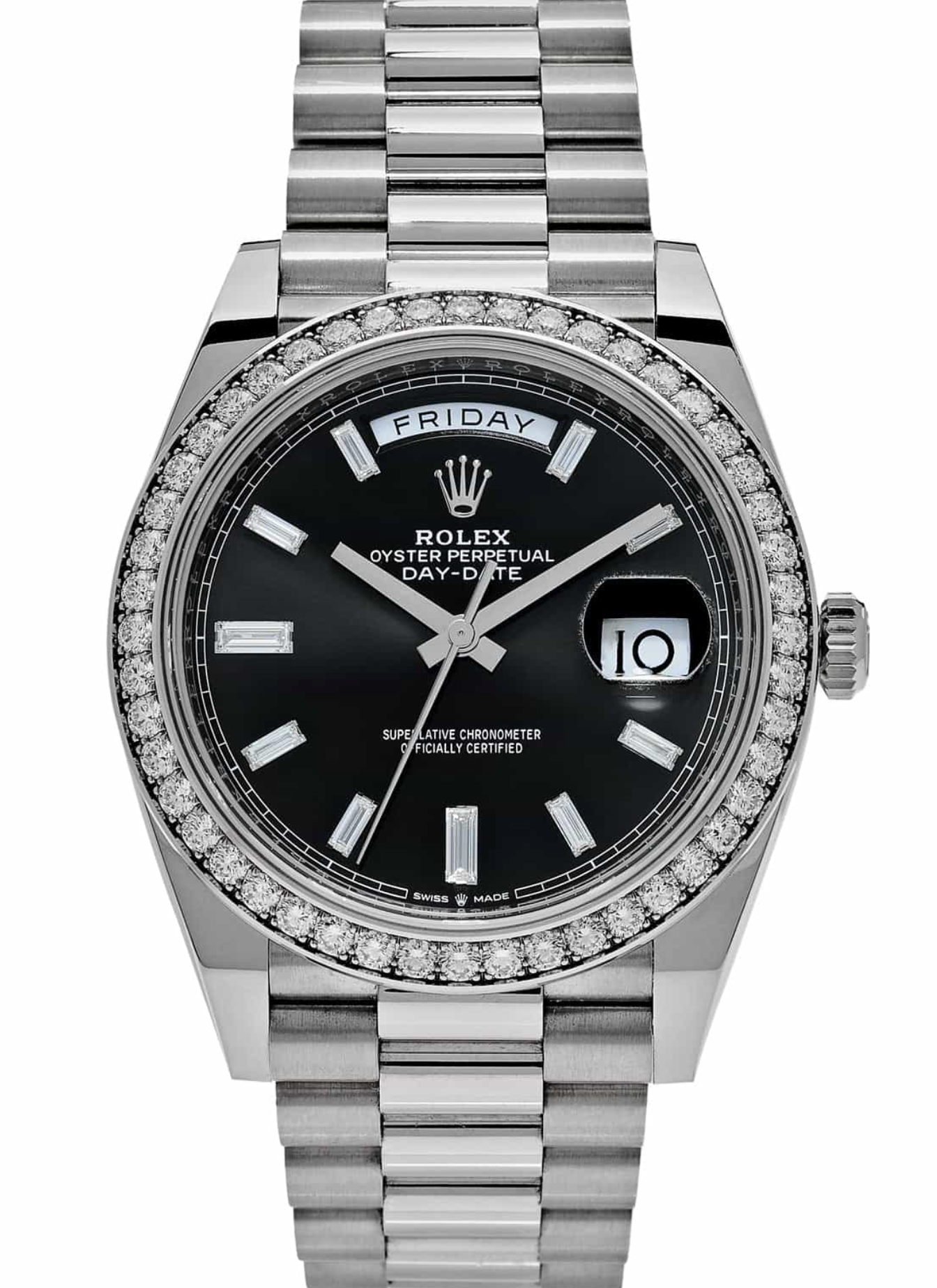 Rolex Day-Date Oyster, 40 mm, white gold and diamonds 228349RBR