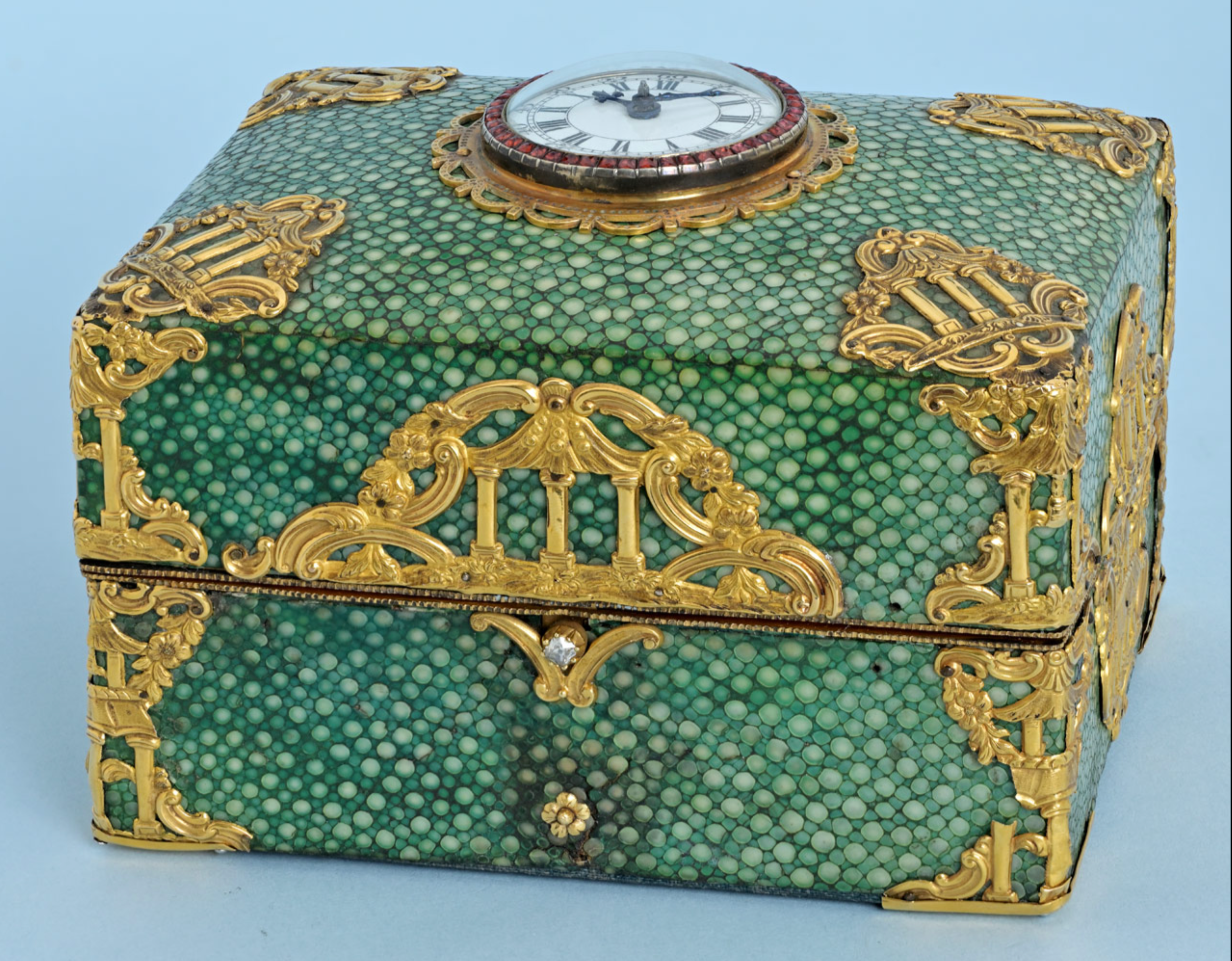 Chinese Market Shagreen Box with Watch