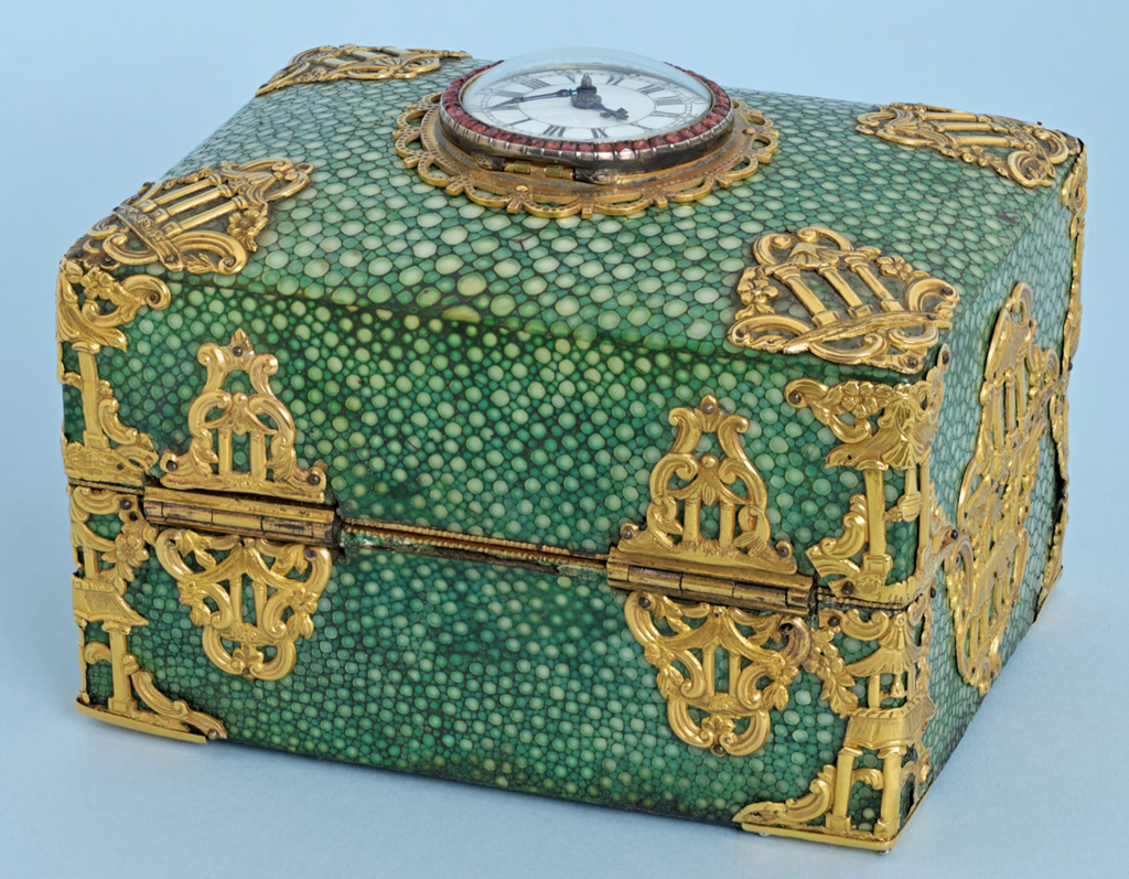 Chinese Market Shagreen Box with Watch