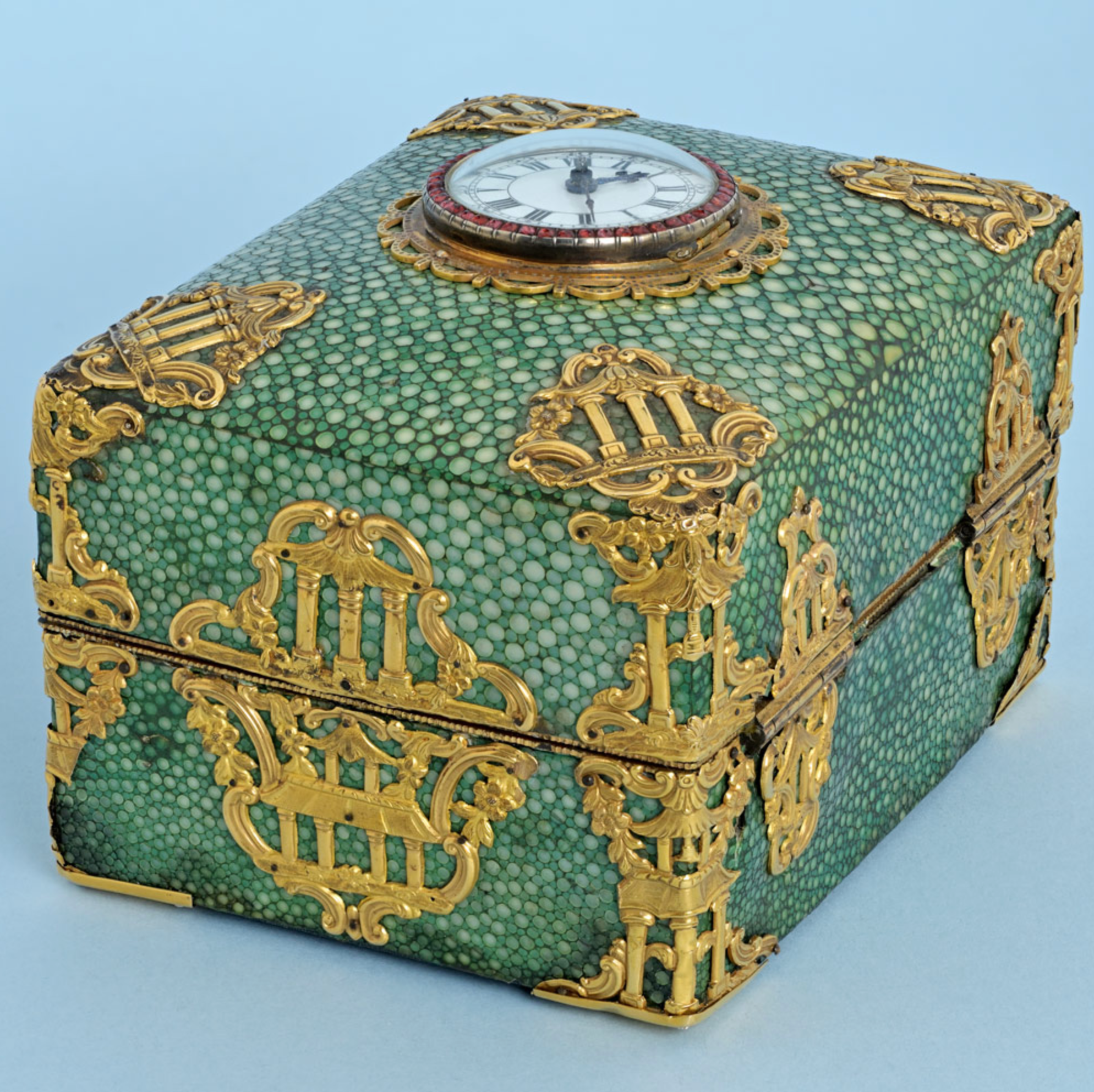 Chinese Market Shagreen Box with Watch