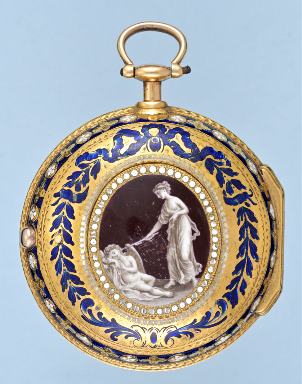 Irish Gold and Enamel Chatelaine Watch