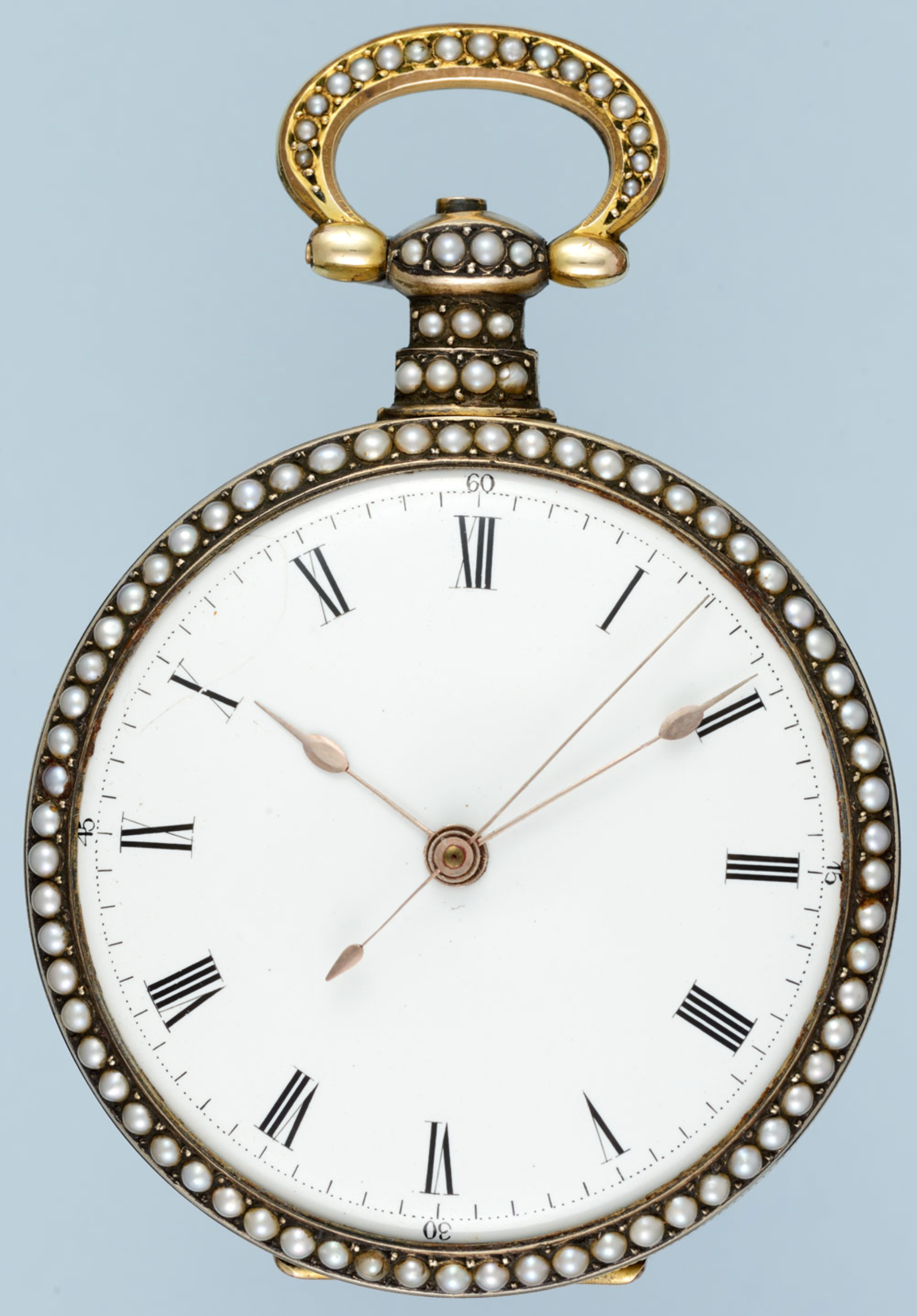 Enamelled Silver Gilt Chinese Market Pocket Watch