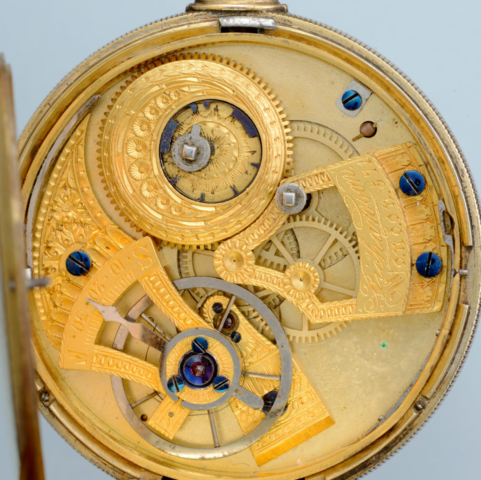 Enamelled Silver Gilt Chinese Market Pocket Watch