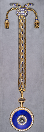 Pearl and Diamond Set Irish Verge with Chatelaine