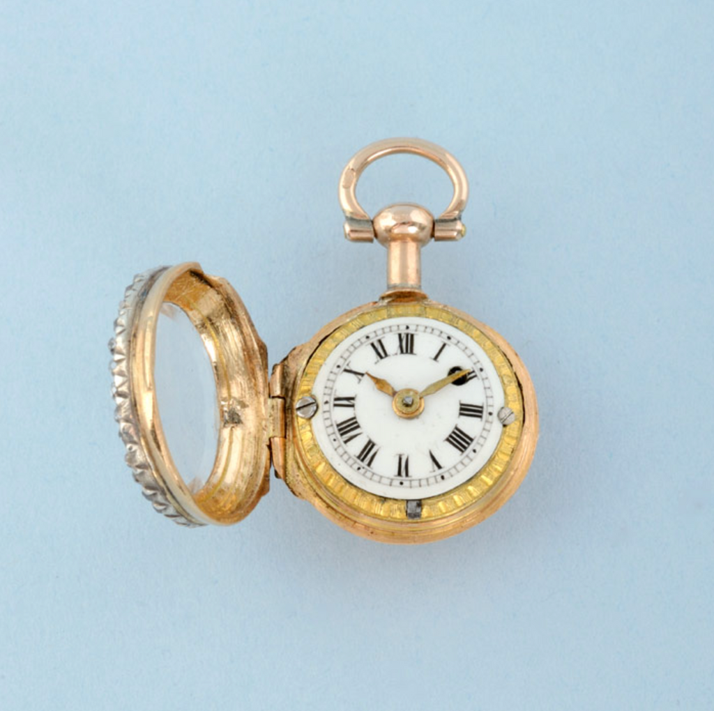 Gold Watch and Diamond Set Ring Mount