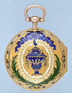 Gold and Enamel Chatelaine Watch