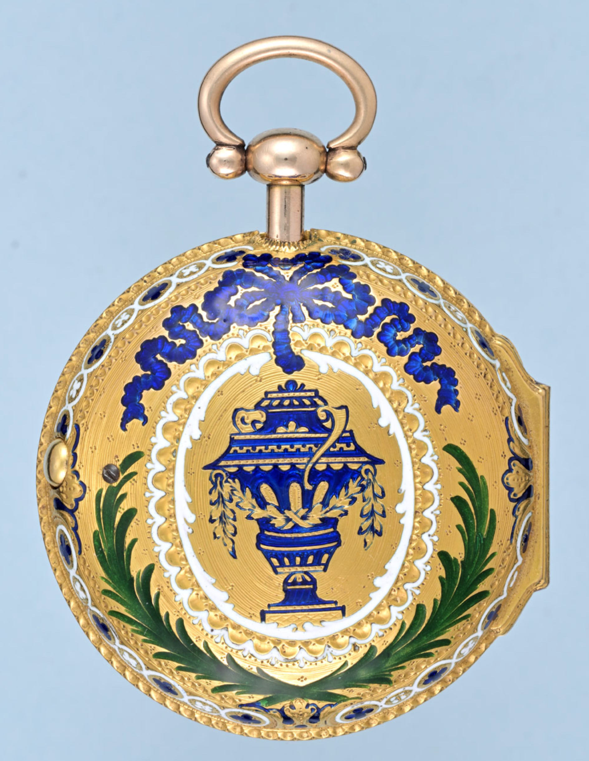Gold and Enamel Chatelaine Watch