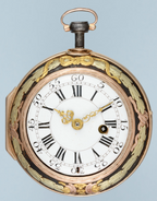 Rare Gold Decorated Watch and Chatelaine