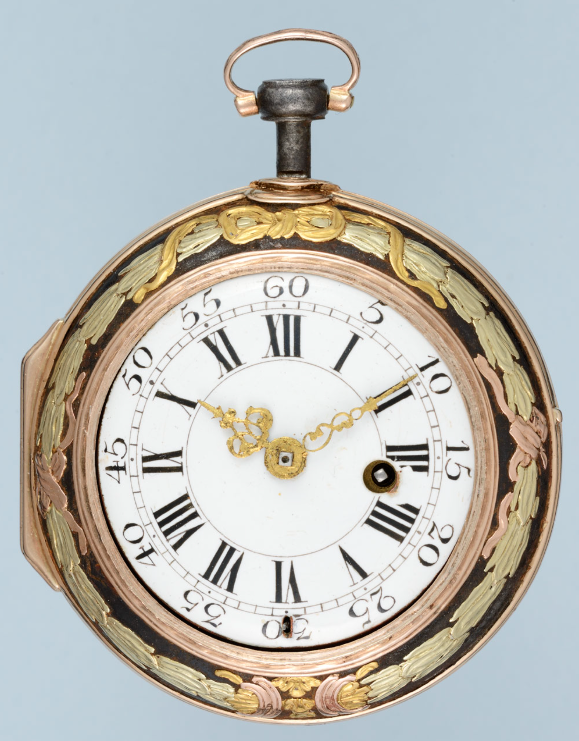 Rare Gold Decorated Watch and Chatelaine