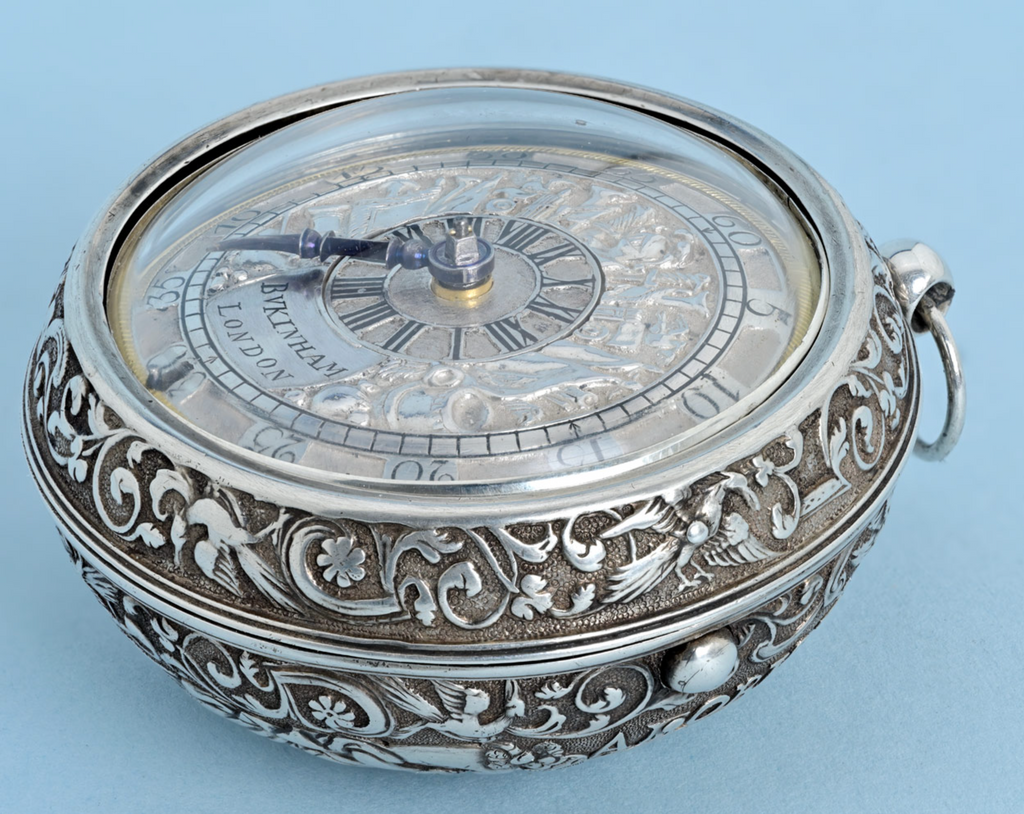 Rare Silver Champleve Differential Dial Verge