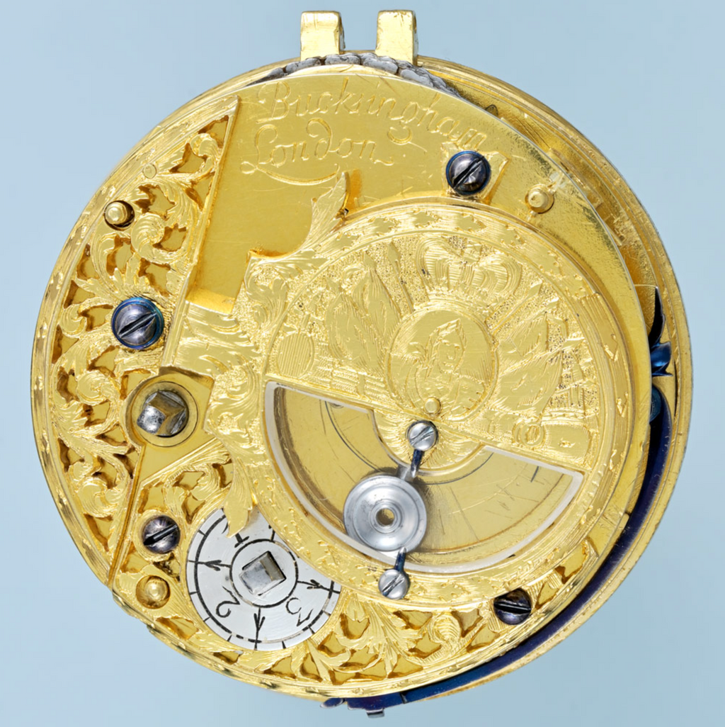 Rare Silver Champleve Differential Dial Verge