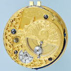 Rare Silver Champleve Differential Dial Verge