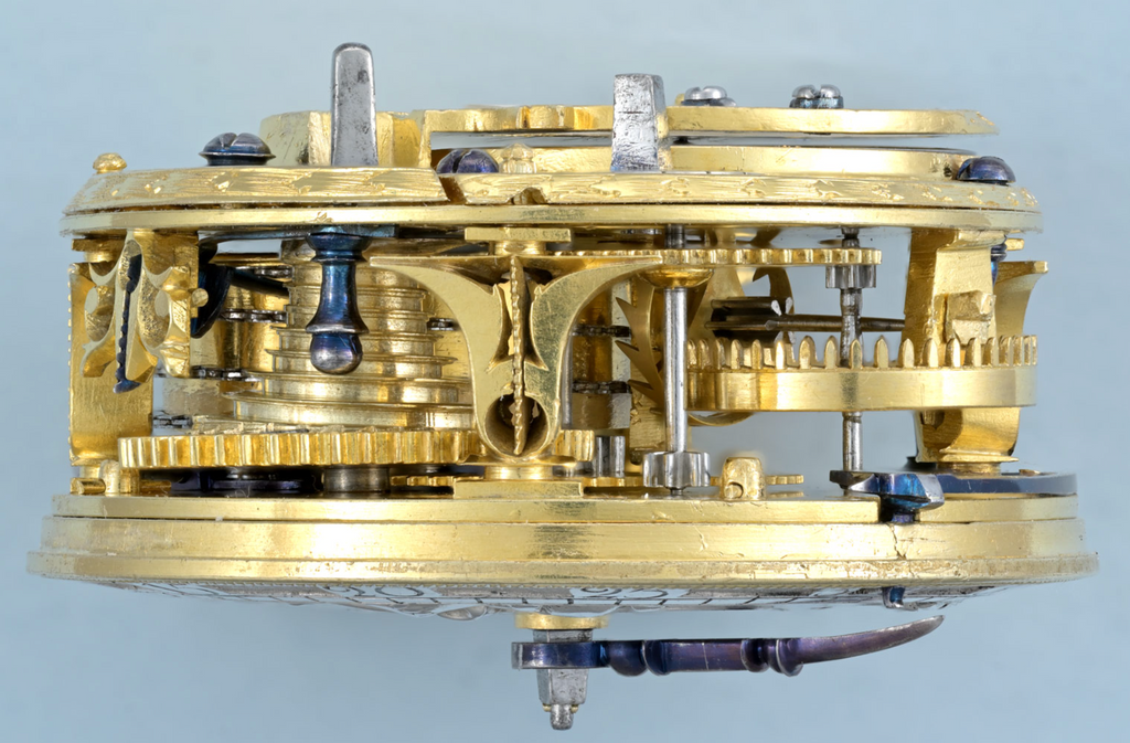 Rare Silver Champleve Differential Dial Verge