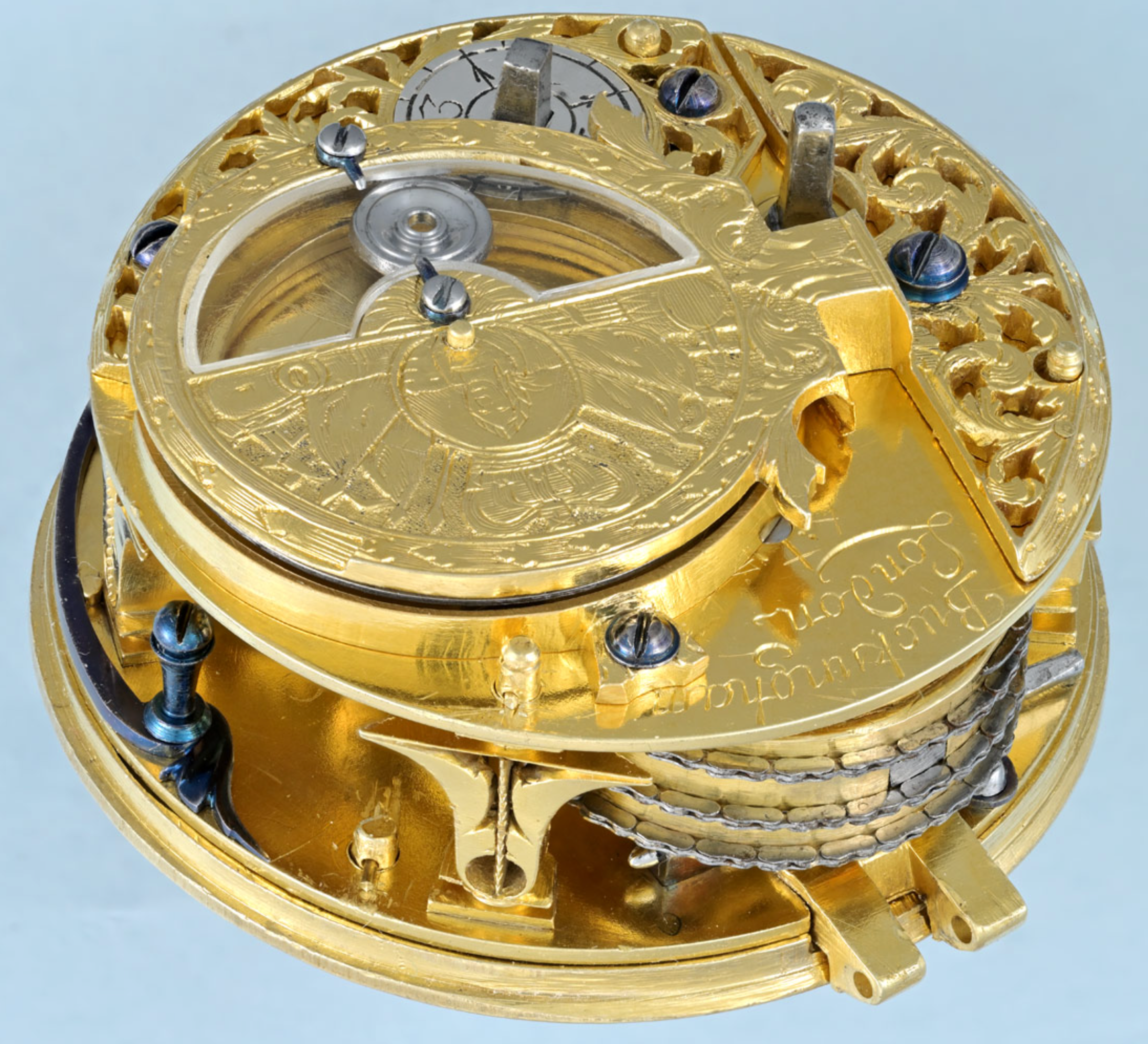 Rare Silver Champleve Differential Dial Verge