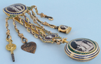 English Gold and Enamel Chatelaine Watch