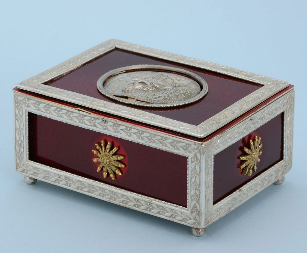 Enamelled Singing Bird Box and Watch