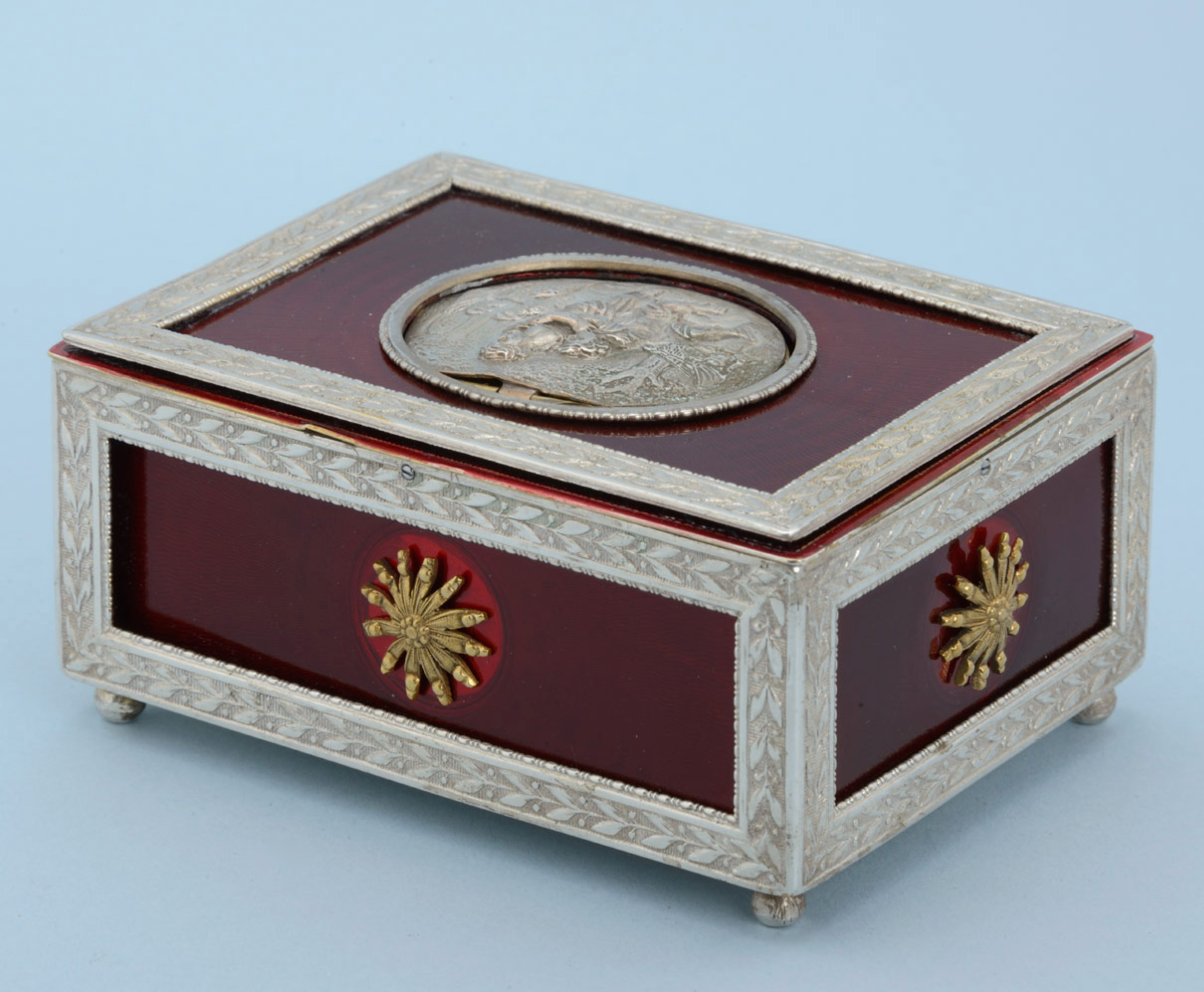 Enamelled Singing Bird Box and Watch