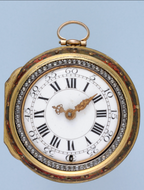Gold and Enamel Triple Cased Verge Pocket Watch