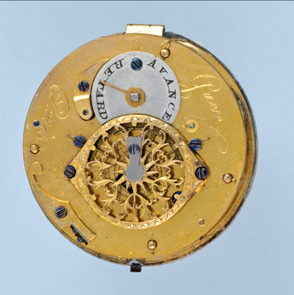 Pearl Set Gold and Enamel Verge with Chatelaine