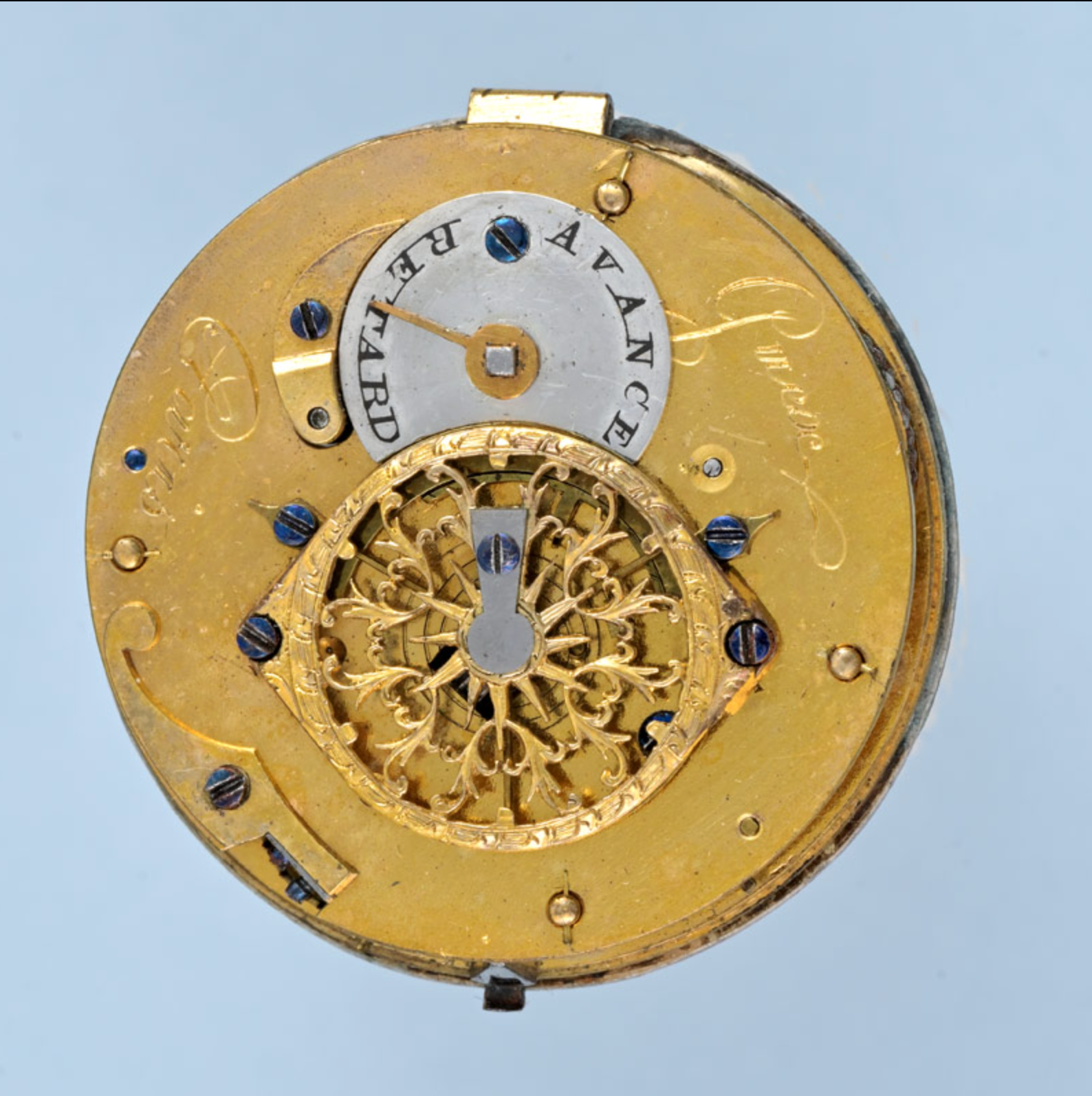 Pearl Set Gold and Enamel Verge with Chatelaine