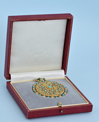 Turquoise Set Three Colour Gold Pocket Watch