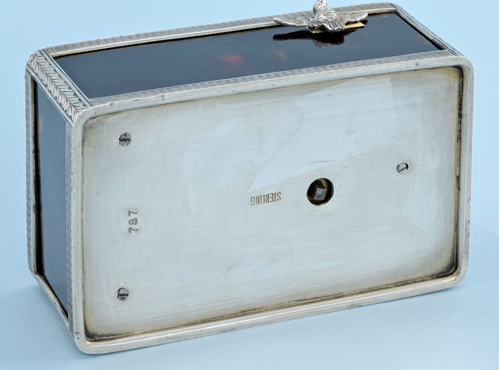 Silver Mounted Horn Singing Bird Box