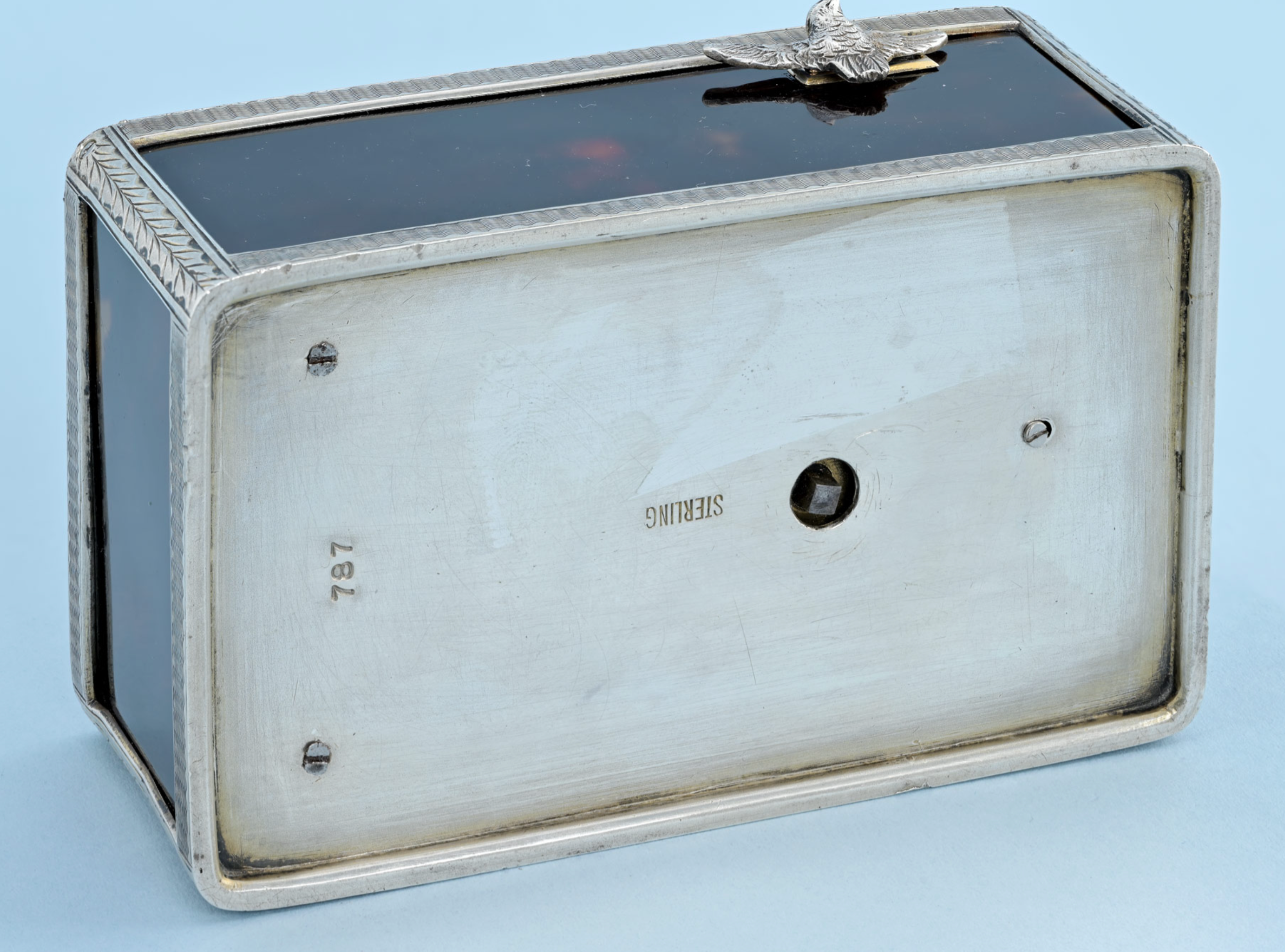 Silver Mounted Horn Singing Bird Box