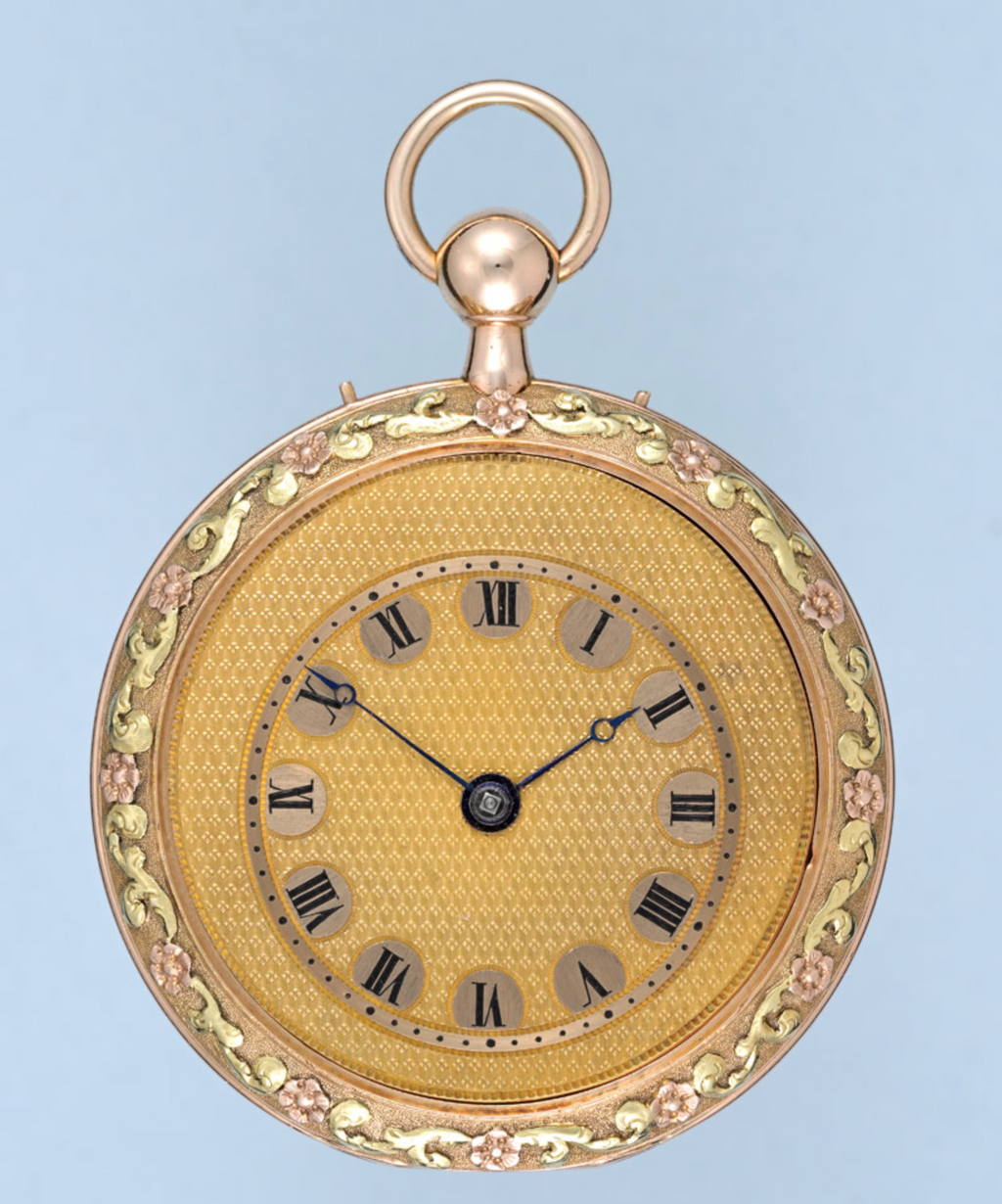 Decorative Gold Quarter Repeater with Offset Dial