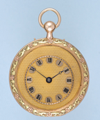 Decorative Gold Quarter Repeater with Offset Dial