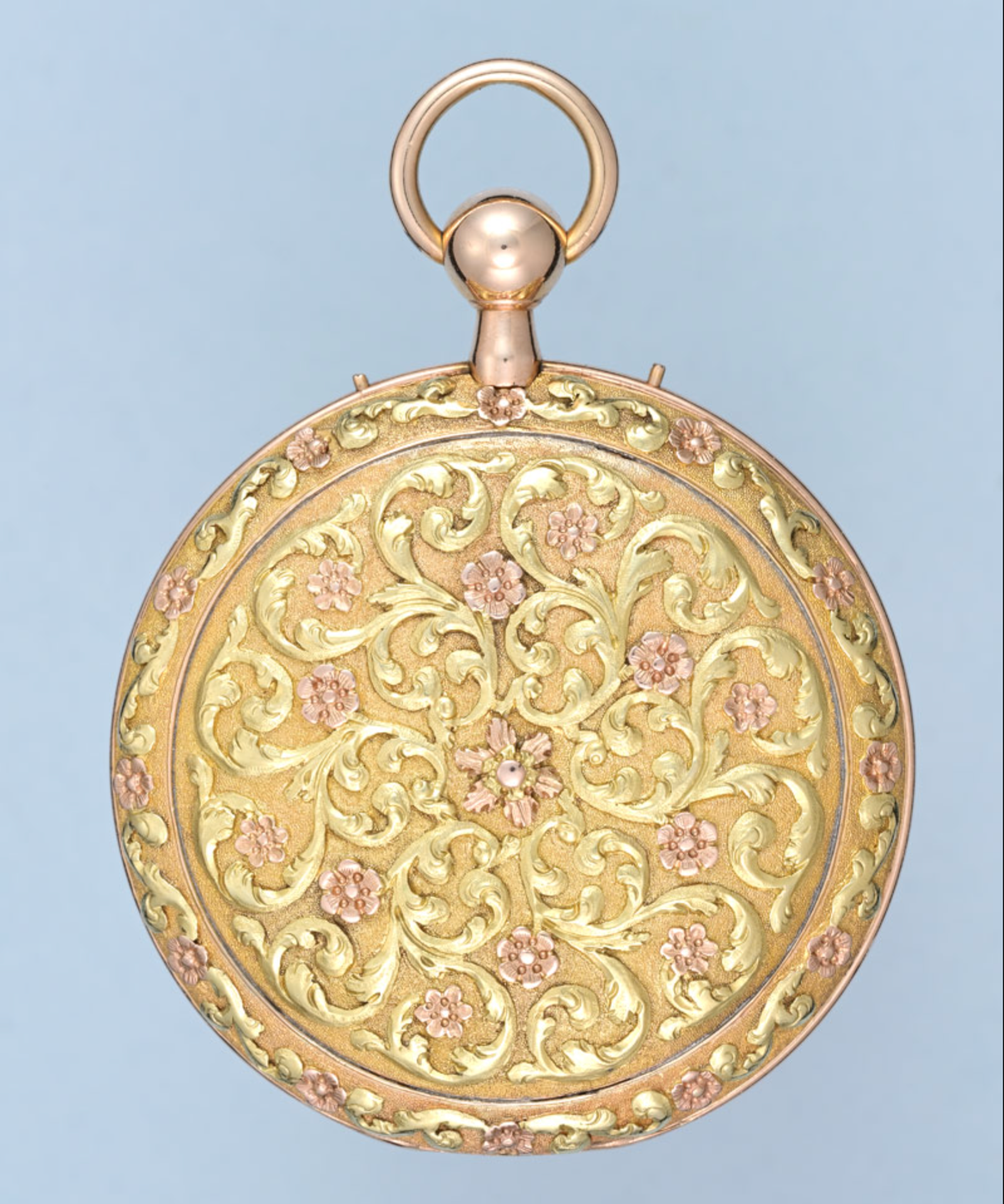 Decorative Gold Quarter Repeater with Offset Dial