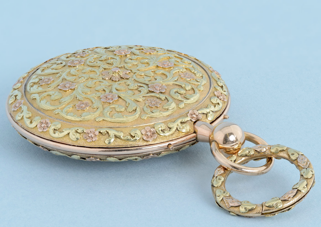 Decorative Gold Quarter Repeater with Offset Dial