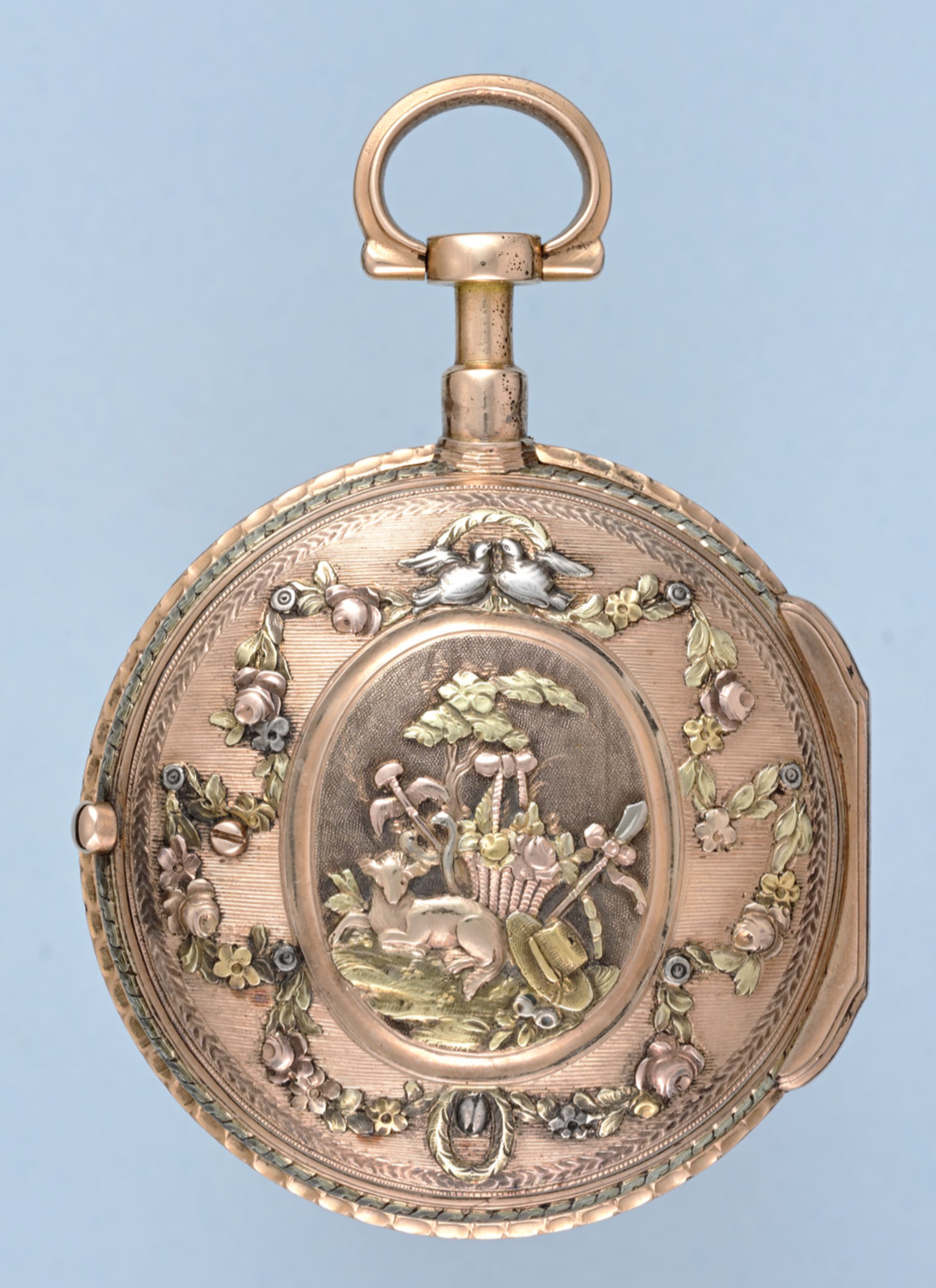 Three Colour Gold Chatelaine Watch