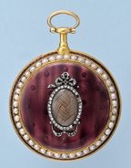 Pearl Set Gold and Enamel French Verge