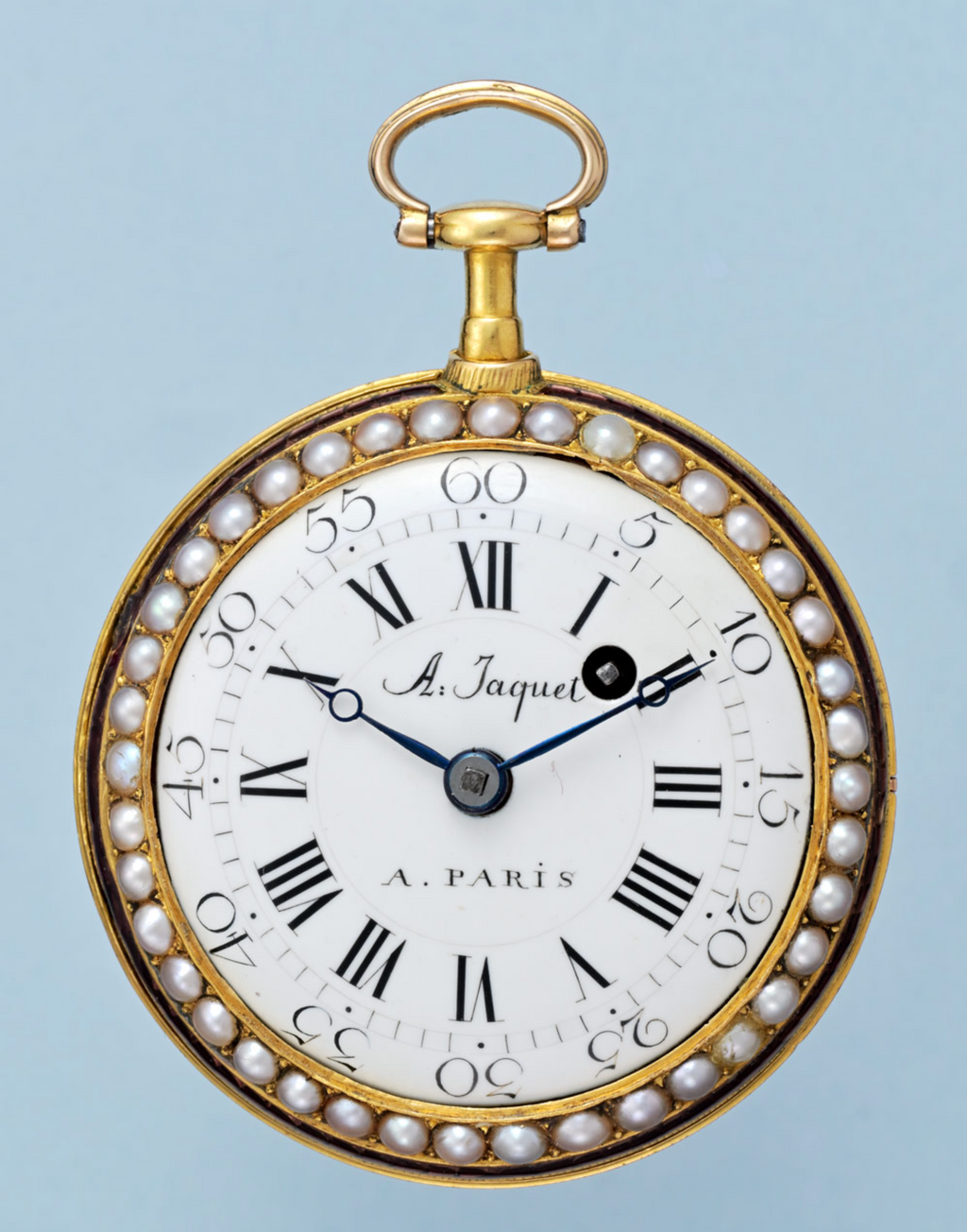 Pearl Set Gold and Enamel French Verge