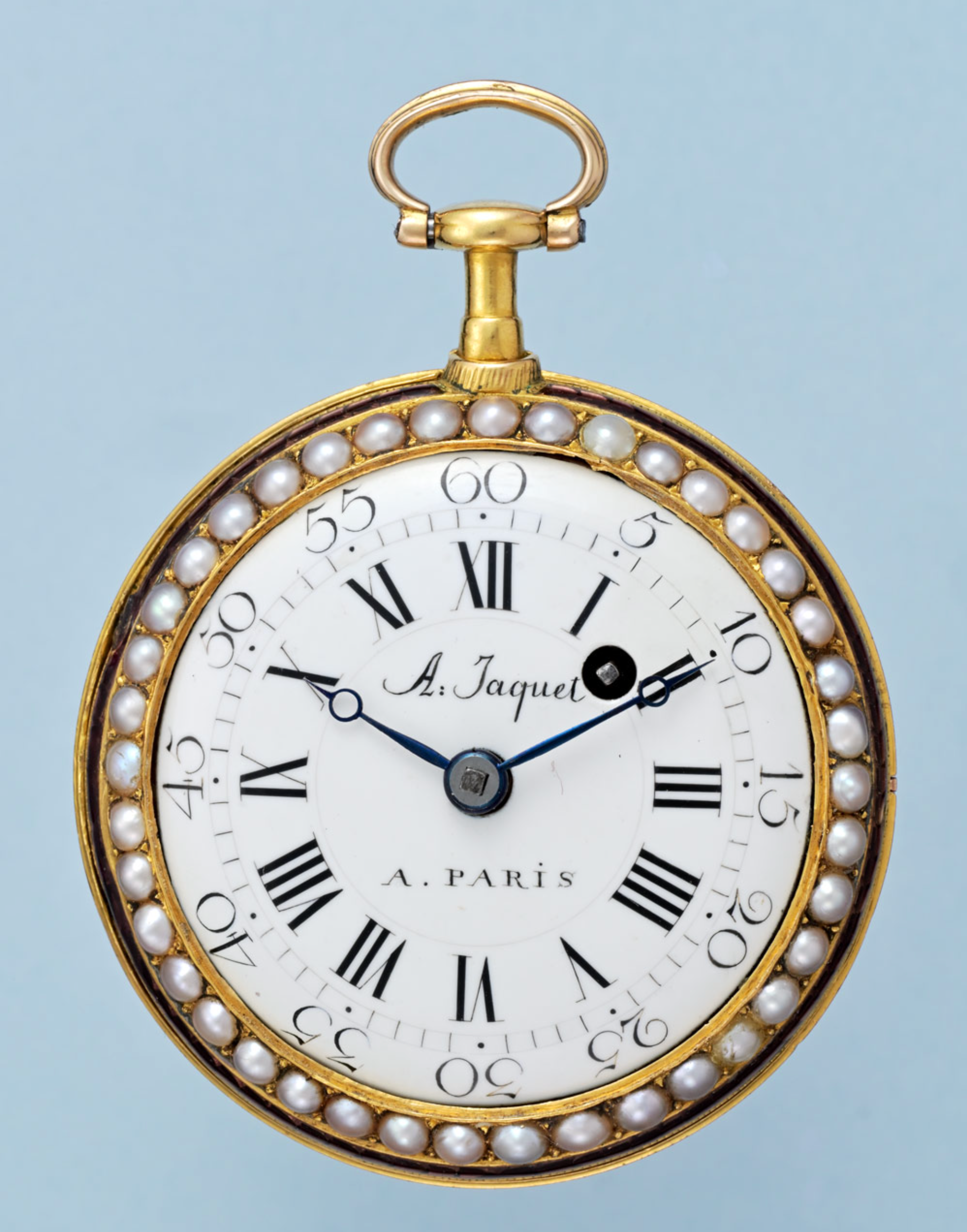 Pearl Set Gold and Enamel French Verge