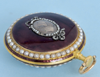 Pearl Set Gold and Enamel French Verge