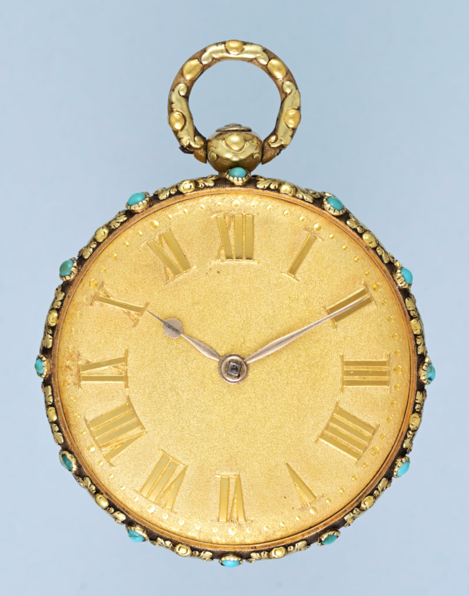 Turquoise Set Gold English Cylinder