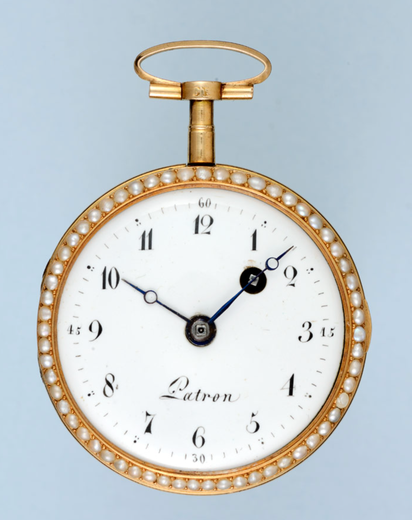 Pearl Set Gold and Enamel Verge