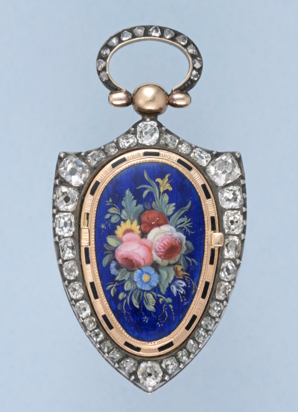 Rare Diamond Set Visible Balance Pendant Watch