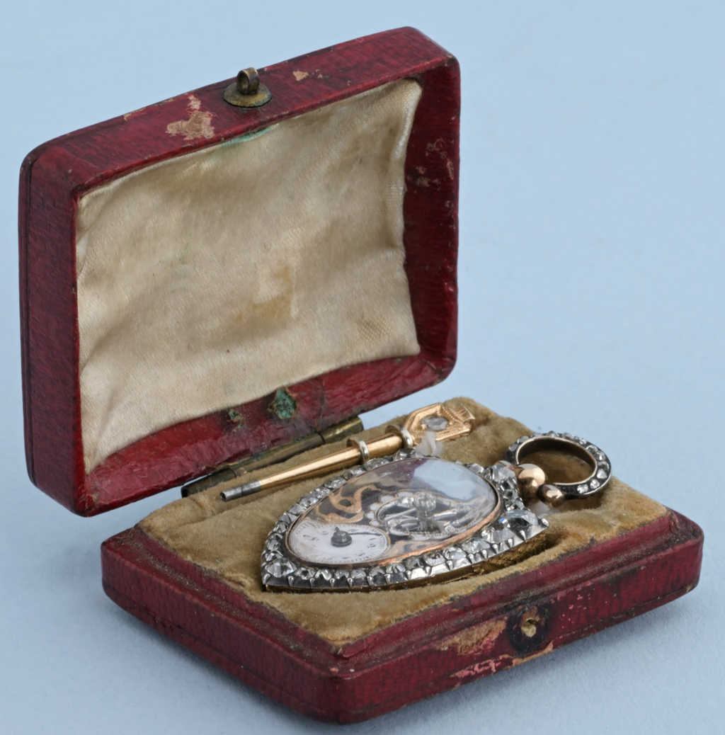 Rare Diamond Set Visible Balance Pendant Watch