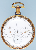 Chinese Market Gold and Enamel Captains Watch