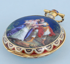 Chinese Market Gold and Enamel Captains Watch