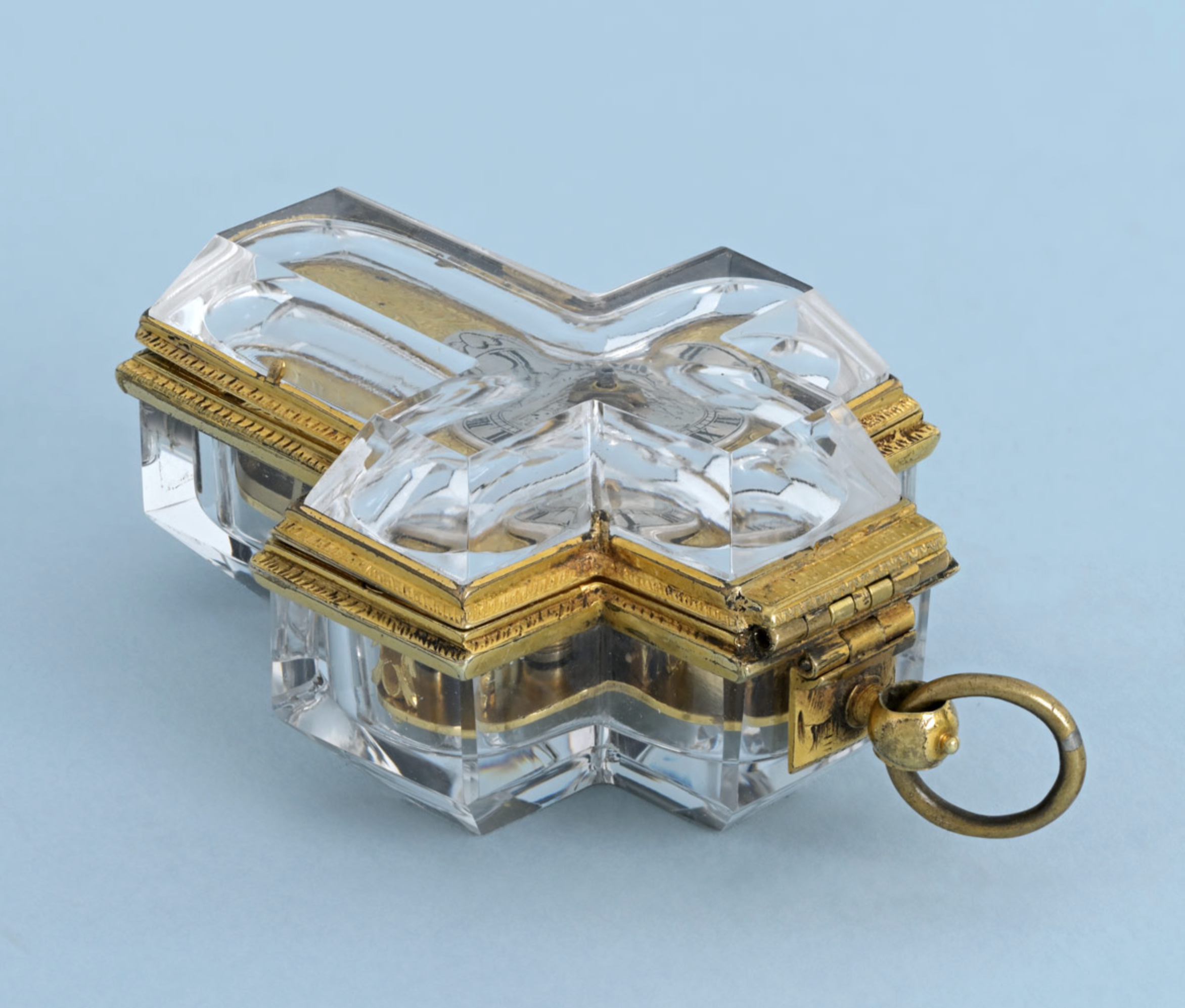 Early Rock Crystal Crucifix Watch