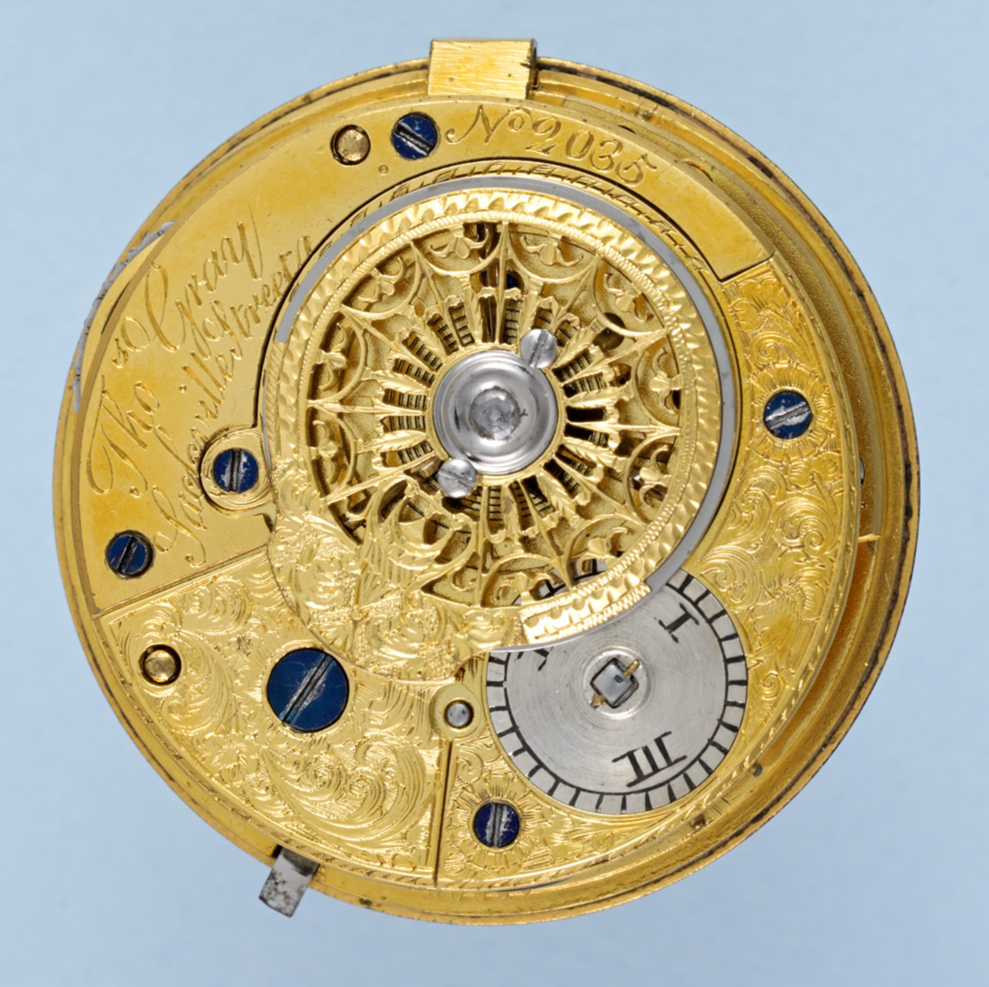 Diamond Set Gold and Enamel Chatelaine Watch