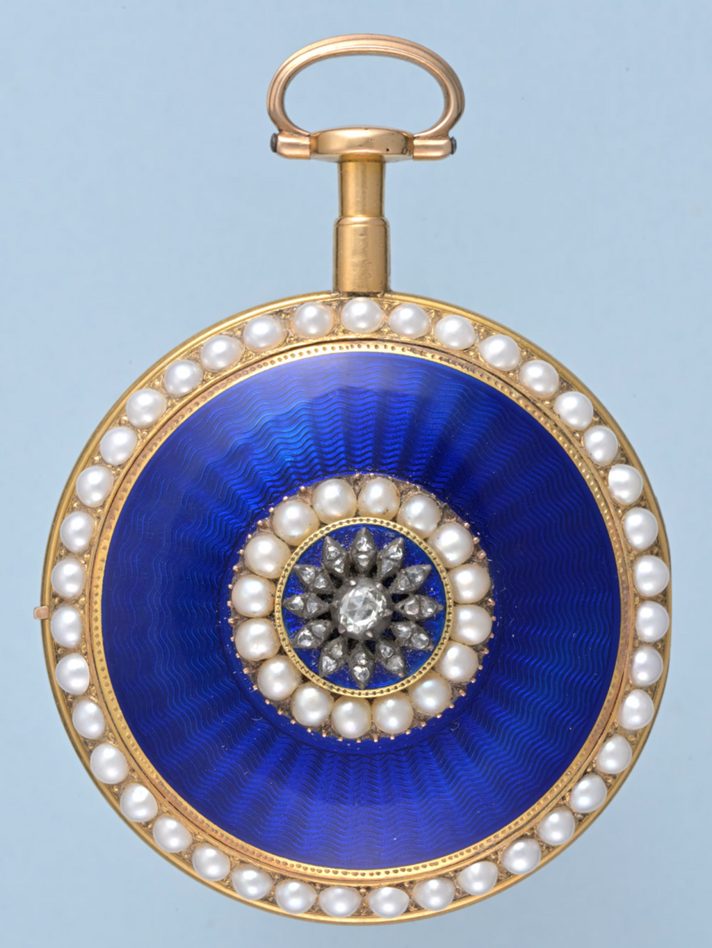 Pearl and Diamond Set Irish Verge with Chatelaine