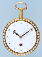 Pearl and Diamond Set Irish Verge with Chatelaine