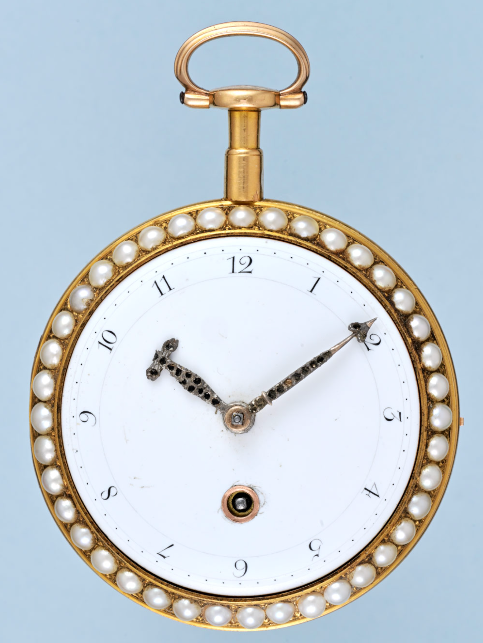 Pearl and Diamond Set Irish Verge with Chatelaine